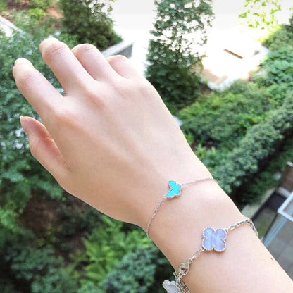 [Cadisa]BUTTERFLY TURQUOISE BUTTERFLY BRACELET SILVER