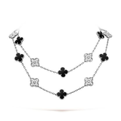 [Cadisa]CLOVER 20 MOTIFS ONYX DIAMOND SILVER