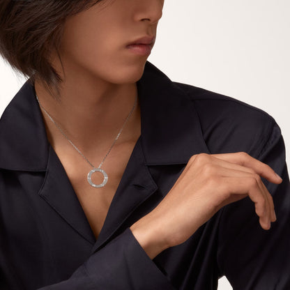 [Cadisa] LOVE NECKLACE 16MM 3 DIAMONDS