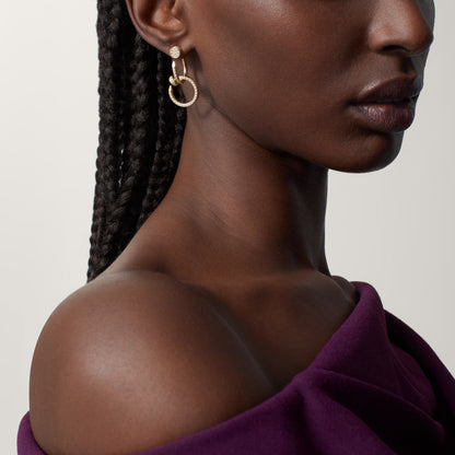 [Cadisa] JUSTE FULL DIAMOND DOUBLE EARRINGS