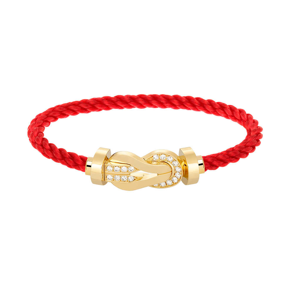[Cadisa]CHANCE LARGE 8 FIGURE BUCKLE HALF DIAMOND BRACELET GOLD