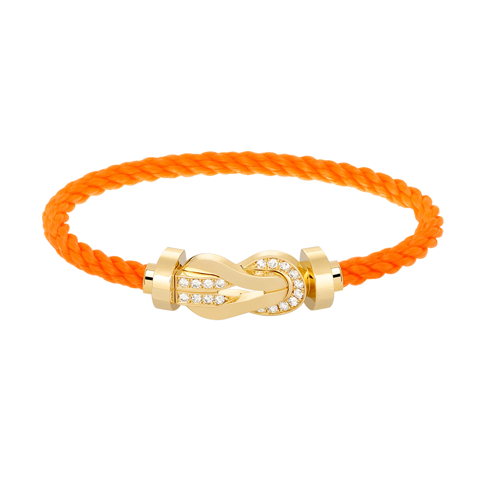 [Cadisa]CHANCE LARGE 8 FIGURE BUCKLE HALF DIAMOND BRACELET GOLD