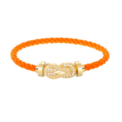 [Cadisa]CHANCE LARGE 8 FIGURE BUCKLE HALF DIAMOND BRACELET GOLD