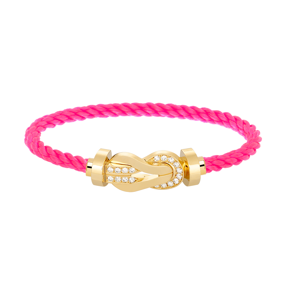 [Cadisa]CHANCE LARGE 8 FIGURE BUCKLE HALF DIAMOND BRACELET GOLD