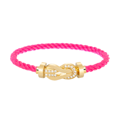 [Cadisa]CHANCE LARGE 8 FIGURE BUCKLE HALF DIAMOND BRACELET GOLD
