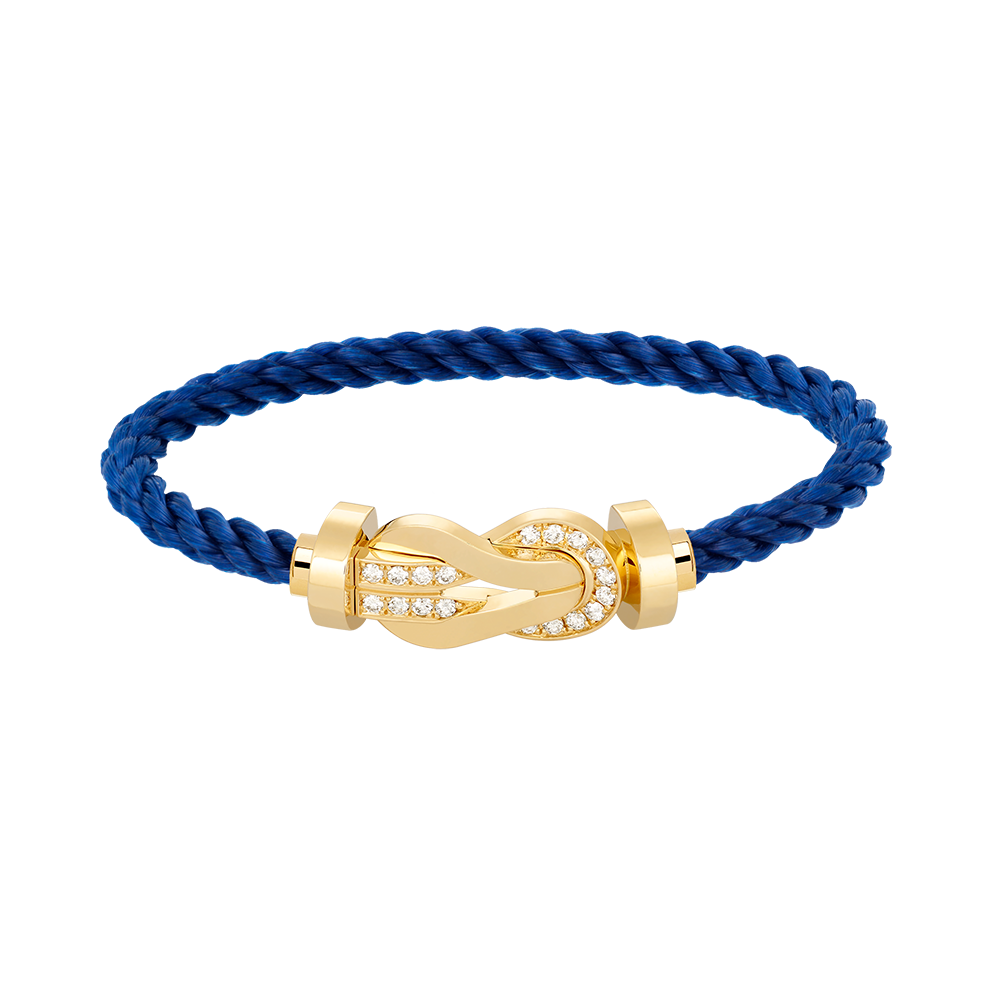 [Cadisa]CHANCE LARGE 8 FIGURE BUCKLE HALF DIAMOND BRACELET GOLD