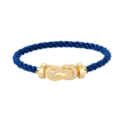 [Cadisa]CHANCE LARGE 8 FIGURE BUCKLE HALF DIAMOND BRACELET GOLD