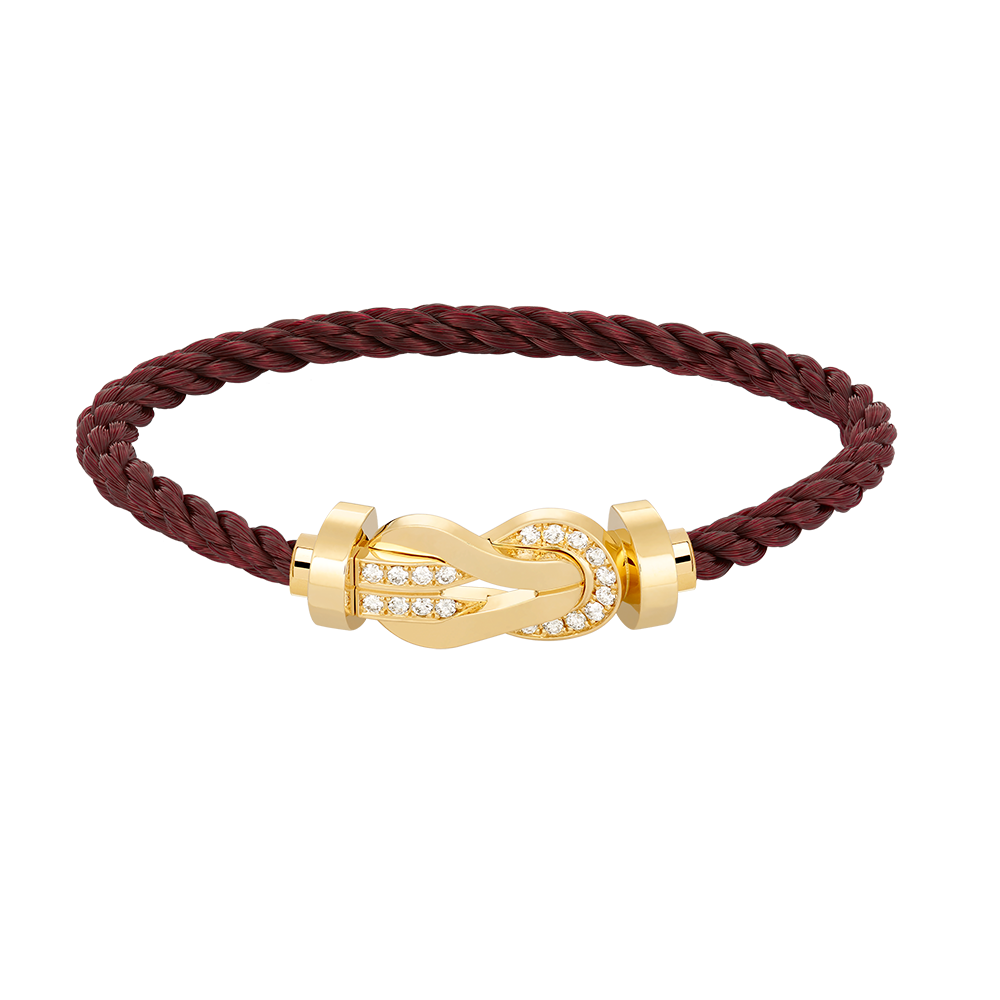 [Cadisa]CHANCE LARGE 8 FIGURE BUCKLE HALF DIAMOND BRACELET GOLD