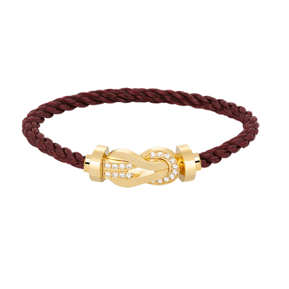 [Cadisa]CHANCE LARGE 8 FIGURE BUCKLE HALF DIAMOND BRACELET GOLD