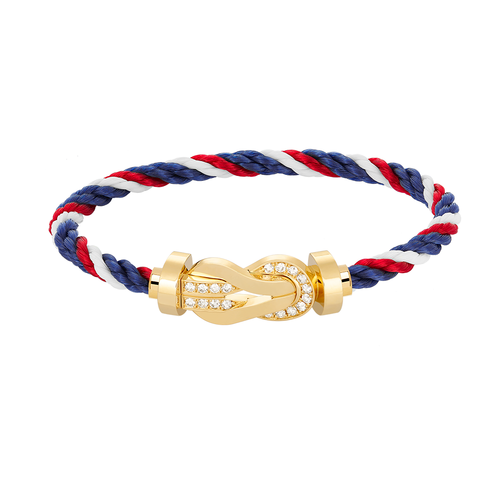 [Cadisa]CHANCE LARGE 8 FIGURE BUCKLE HALF DIAMOND BRACELET GOLD