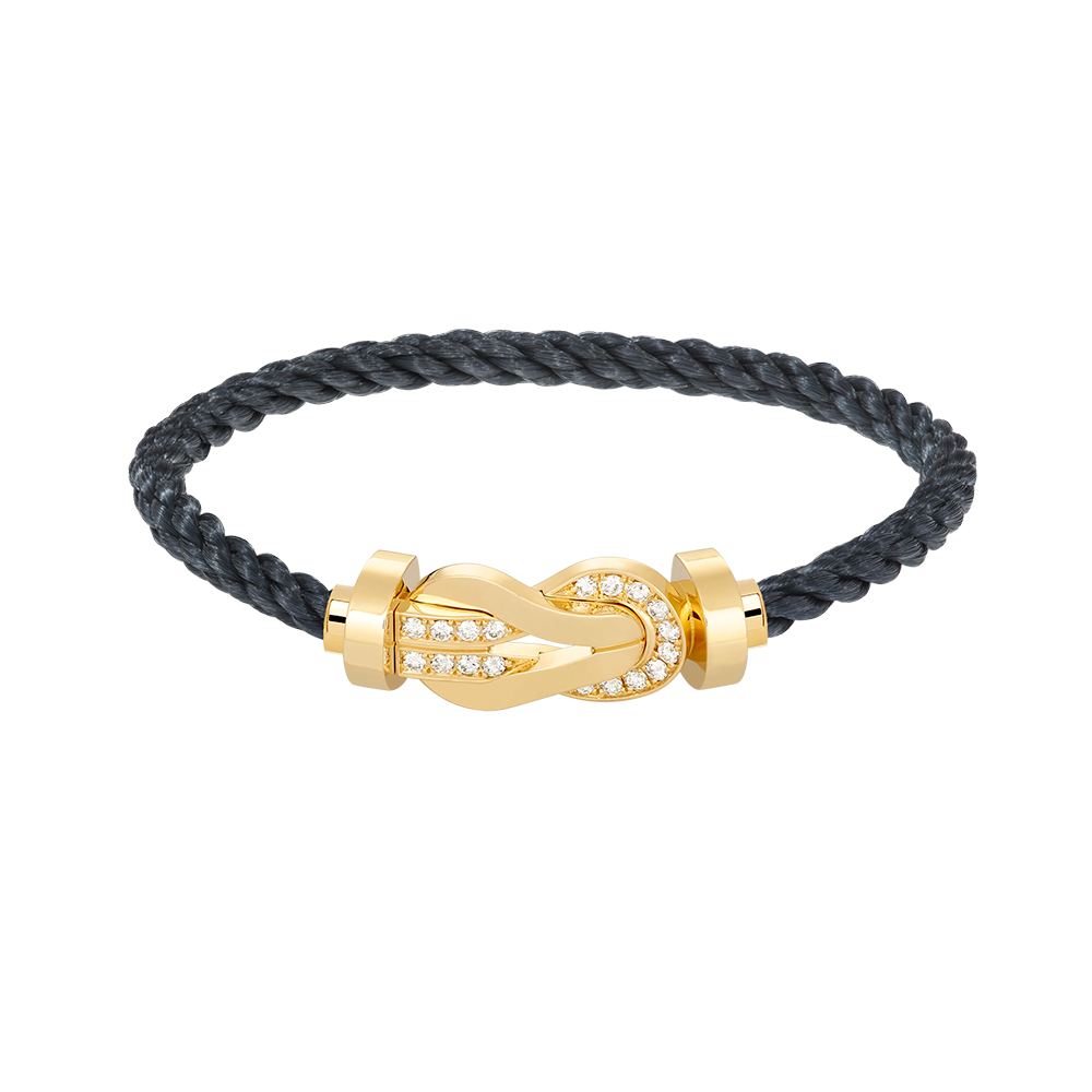 [Cadisa]CHANCE LARGE 8 FIGURE BUCKLE HALF DIAMOND BRACELET GOLD