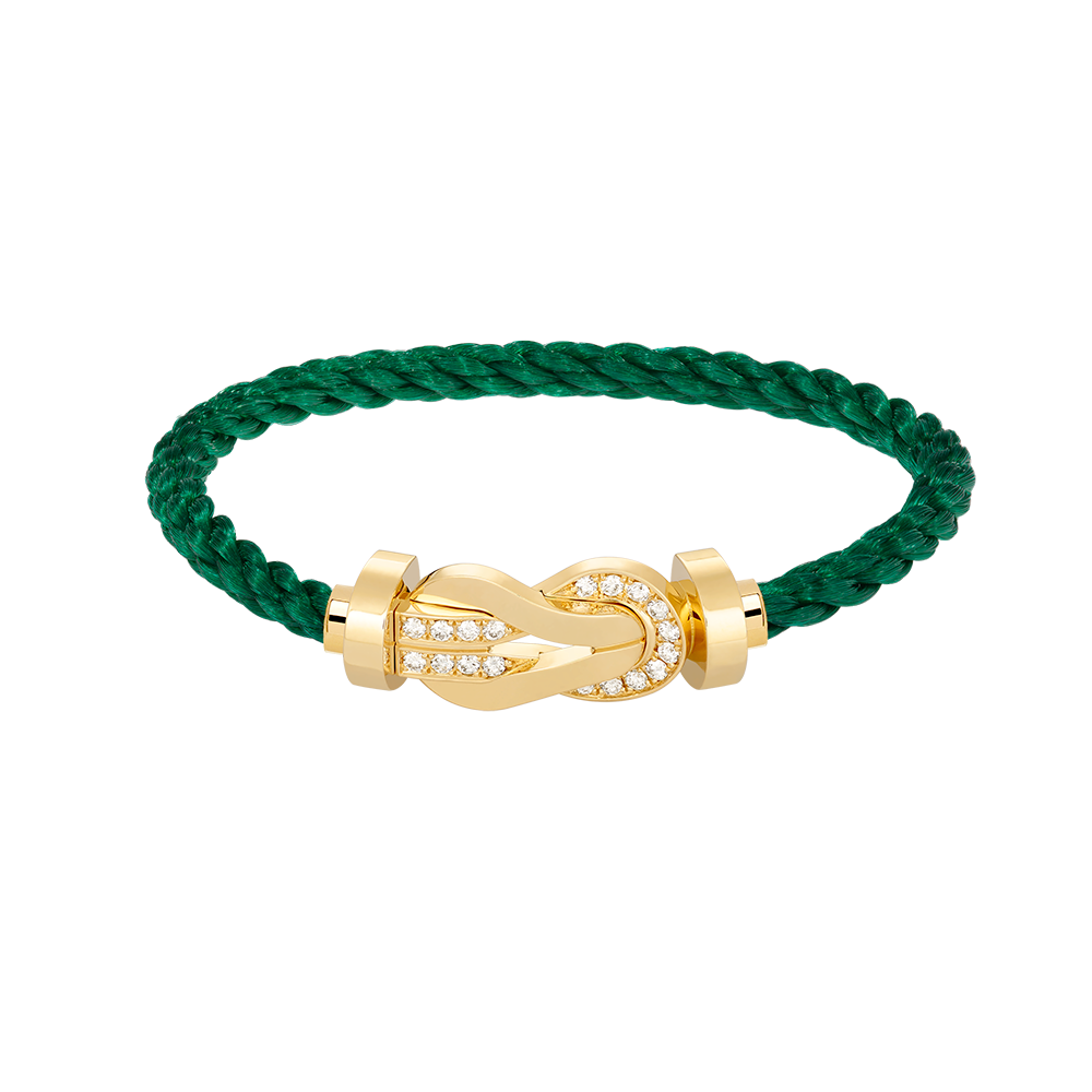 [Cadisa]CHANCE LARGE 8 FIGURE BUCKLE HALF DIAMOND BRACELET GOLD