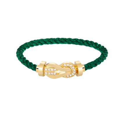 [Cadisa]CHANCE LARGE 8 FIGURE BUCKLE HALF DIAMOND BRACELET GOLD