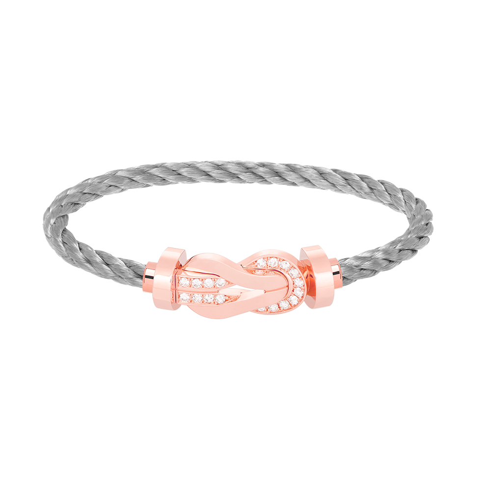 [Cadisa]CHANCE LARGE 8 FIGURE BUCKLE HALF DIAMOND BRACELET ROSE GOLD