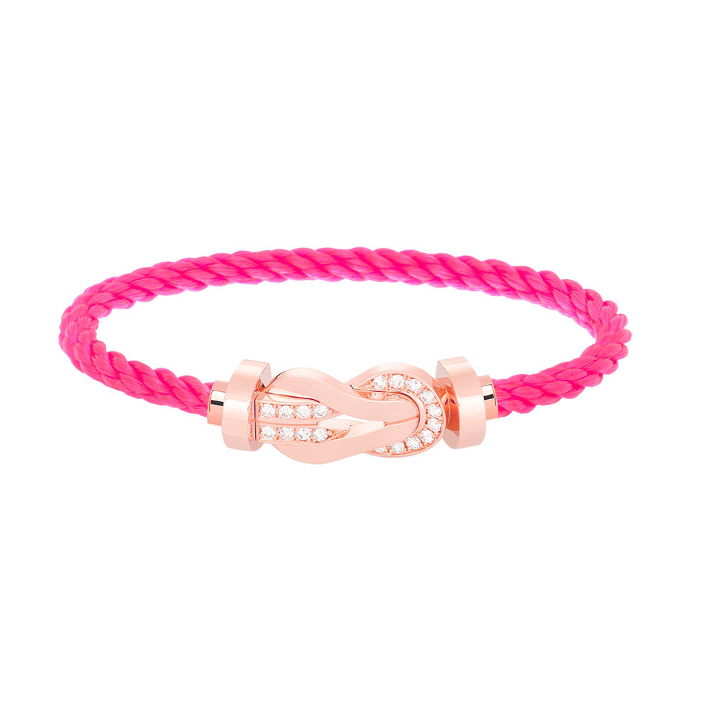 [Cadisa]CHANCE LARGE 8 FIGURE BUCKLE HALF DIAMOND BRACELET ROSE GOLD