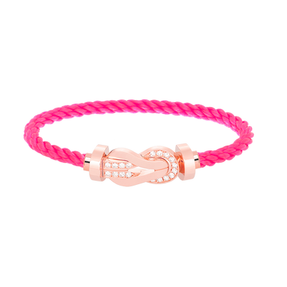 [Cadisa]CHANCE LARGE 8 FIGURE BUCKLE HALF DIAMOND BRACELET ROSE GOLD