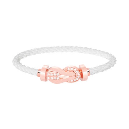 [Cadisa]CHANCE LARGE 8 FIGURE BUCKLE HALF DIAMOND BRACELET ROSE GOLD
