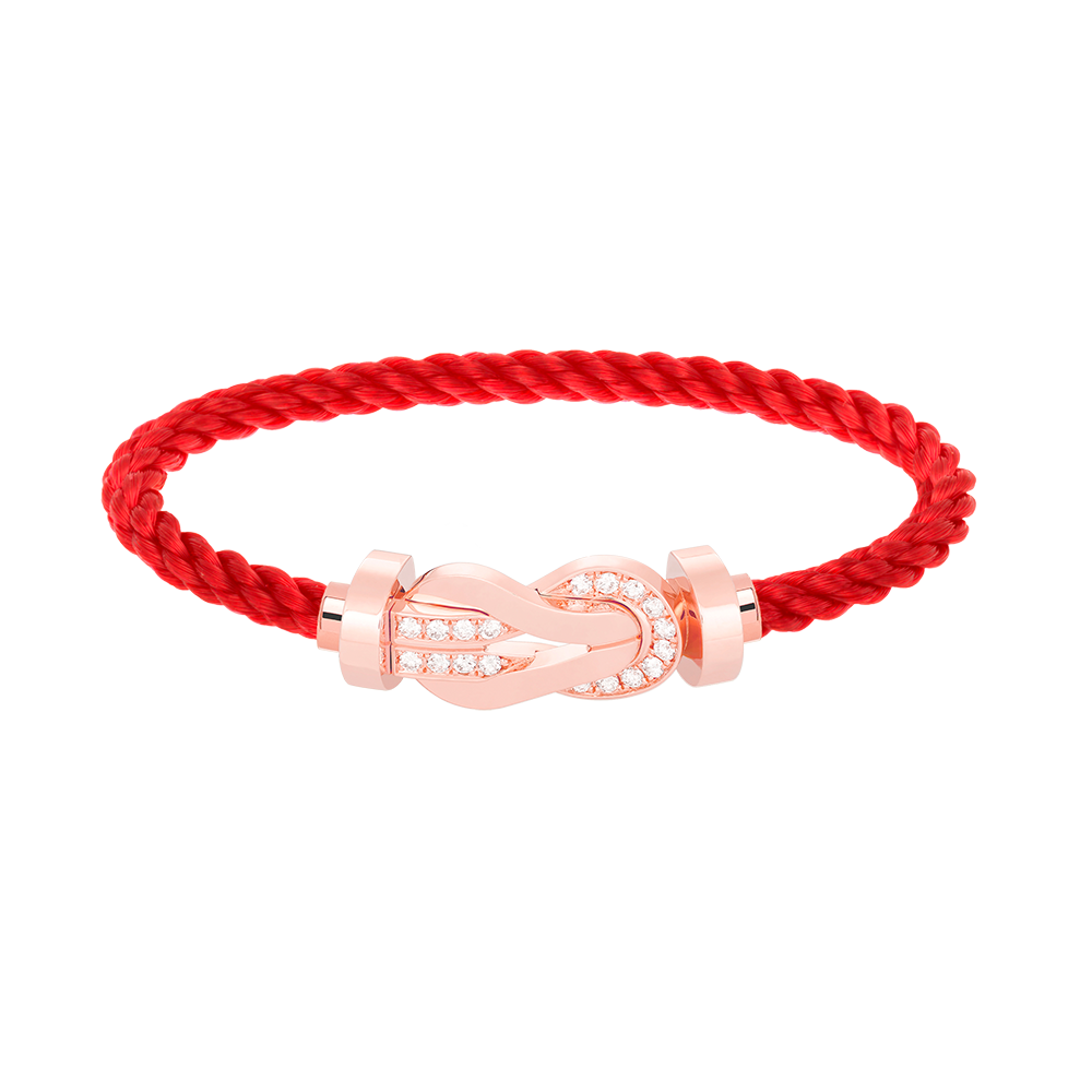 [Cadisa]CHANCE LARGE 8 FIGURE BUCKLE HALF DIAMOND BRACELET ROSE GOLD