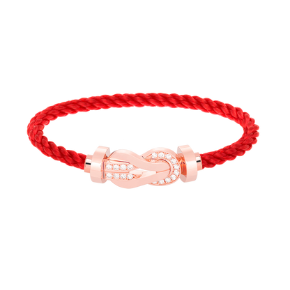 [Cadisa]CHANCE LARGE 8 FIGURE BUCKLE HALF DIAMOND BRACELET ROSE GOLD
