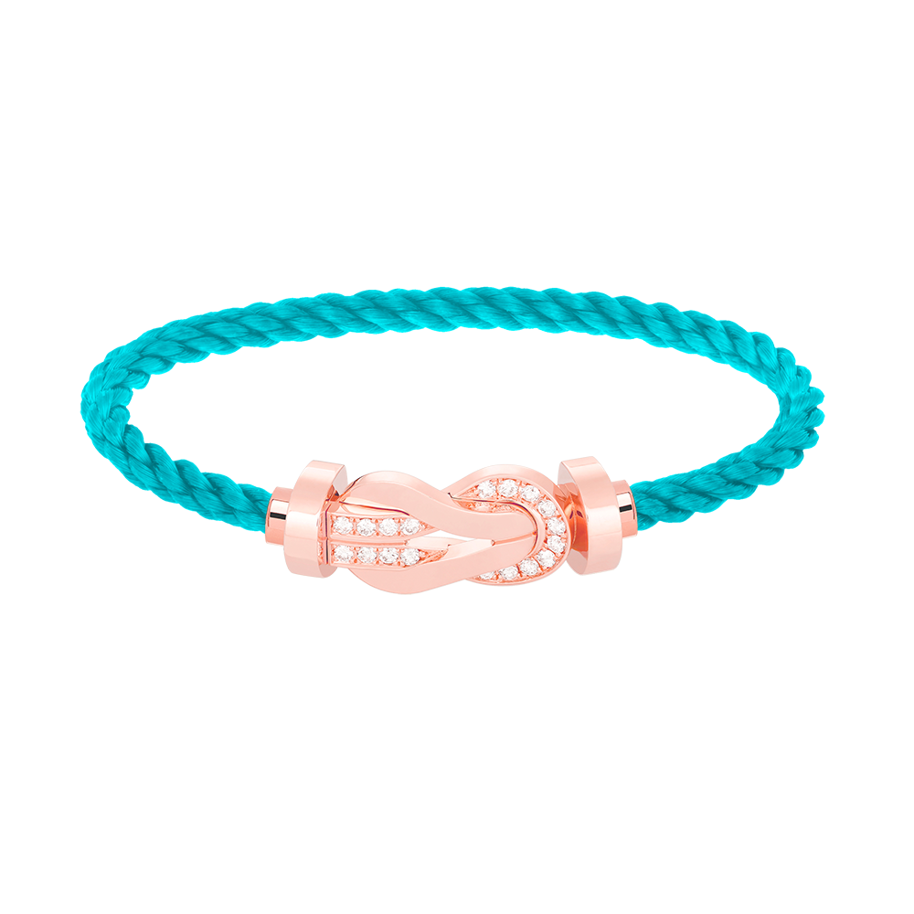 [Cadisa]CHANCE LARGE 8 FIGURE BUCKLE HALF DIAMOND BRACELET ROSE GOLD