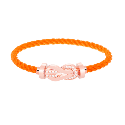 [Cadisa]CHANCE LARGE 8 FIGURE BUCKLE HALF DIAMOND BRACELET ROSE GOLD