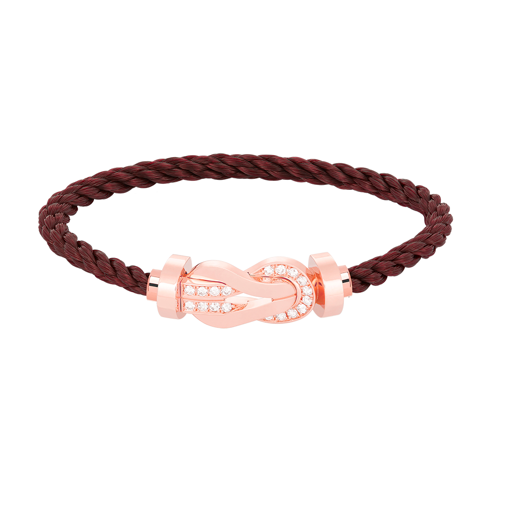 [Cadisa]CHANCE LARGE 8 FIGURE BUCKLE HALF DIAMOND BRACELET ROSE GOLD
