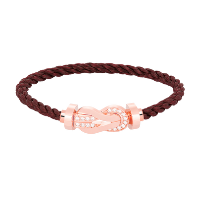 [Cadisa]CHANCE LARGE 8 FIGURE BUCKLE HALF DIAMOND BRACELET ROSE GOLD