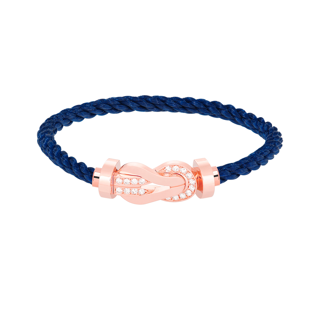 [Cadisa]CHANCE LARGE 8 FIGURE BUCKLE HALF DIAMOND BRACELET ROSE GOLD