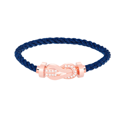 [Cadisa]CHANCE LARGE 8 FIGURE BUCKLE HALF DIAMOND BRACELET ROSE GOLD