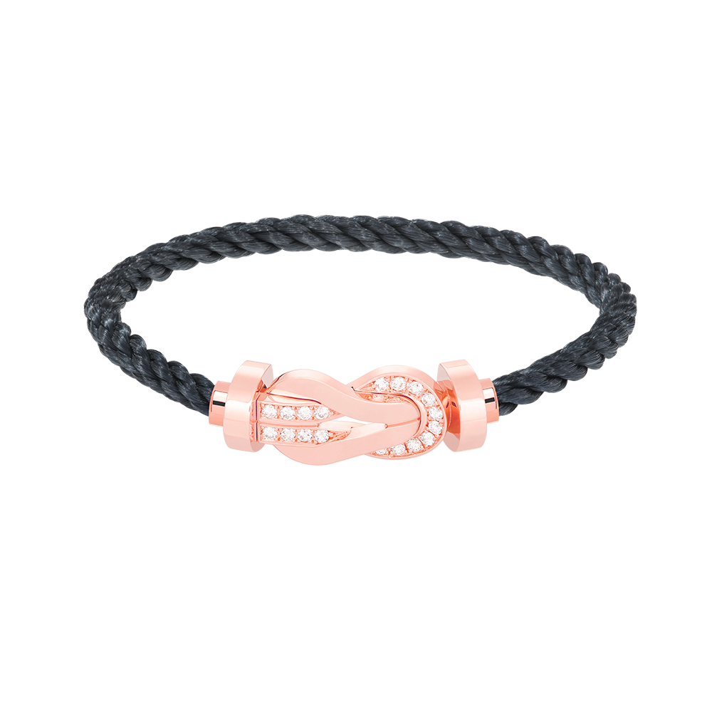 [Cadisa]CHANCE LARGE 8 FIGURE BUCKLE HALF DIAMOND BRACELET ROSE GOLD