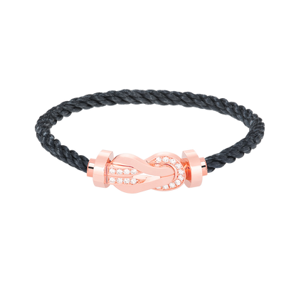 [Cadisa]CHANCE LARGE 8 FIGURE BUCKLE HALF DIAMOND BRACELET ROSE GOLD