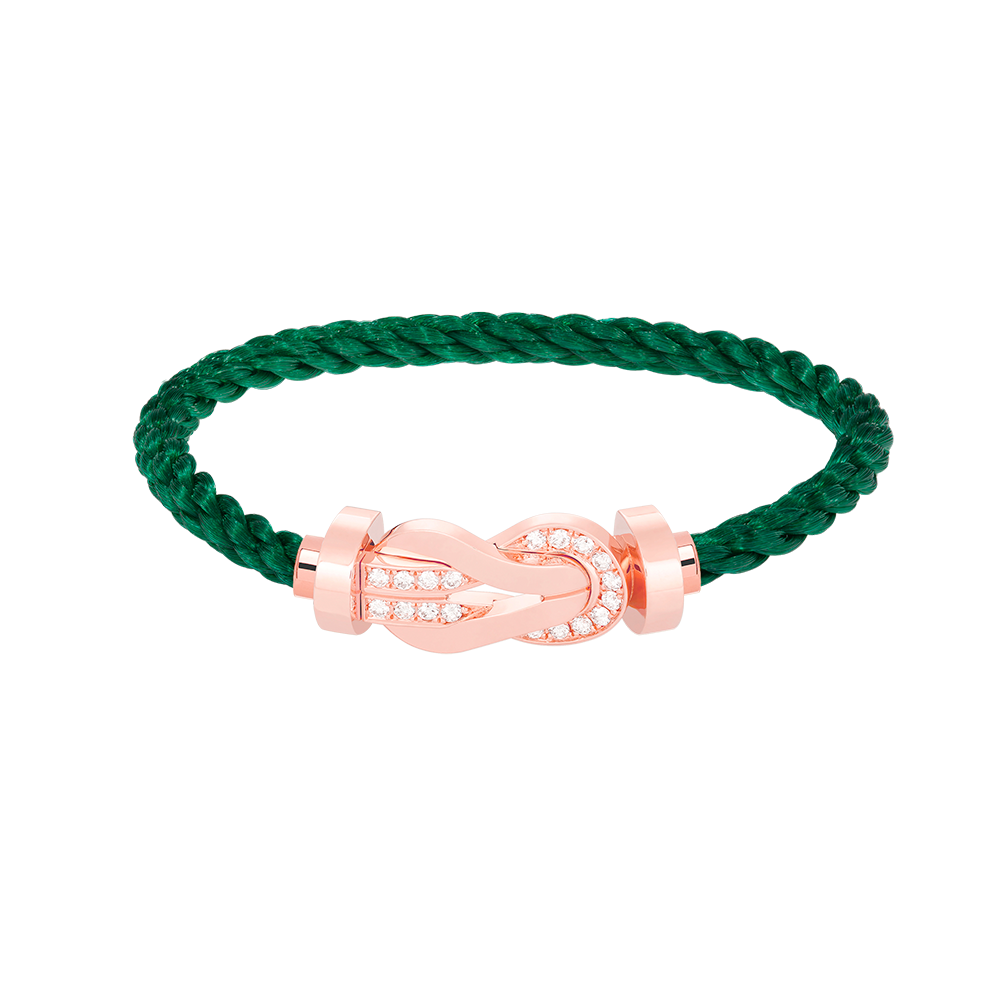 [Cadisa]CHANCE LARGE 8 FIGURE BUCKLE HALF DIAMOND BRACELET ROSE GOLD