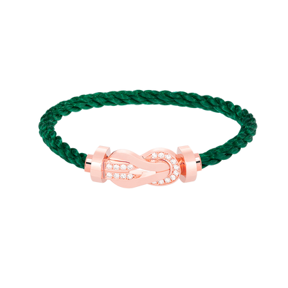 [Cadisa]CHANCE LARGE 8 FIGURE BUCKLE HALF DIAMOND BRACELET ROSE GOLD