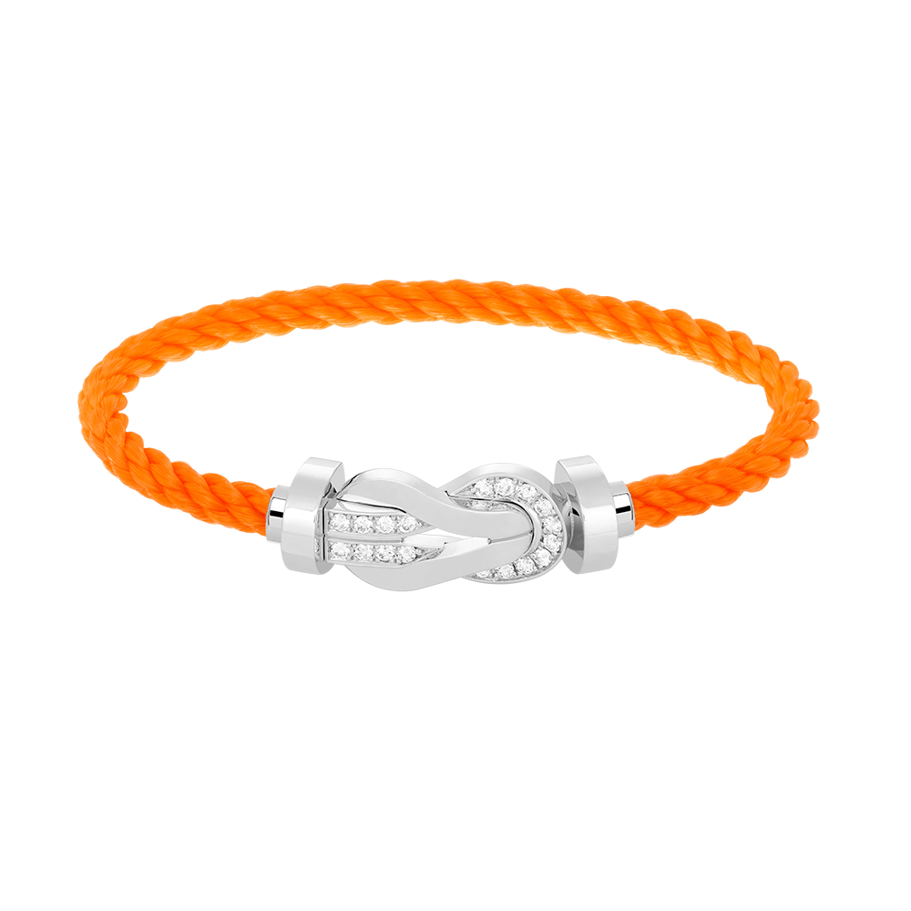[Cadisa]CHANCE LARGE 8 FIGURE BUCKLE HALF DIAMOND BRACELET SILVER