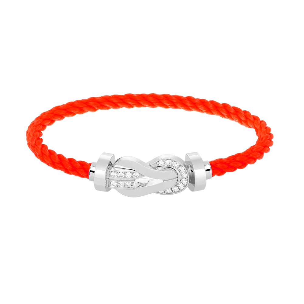 [Cadisa]CHANCE LARGE 8 FIGURE BUCKLE HALF DIAMOND BRACELET SILVER