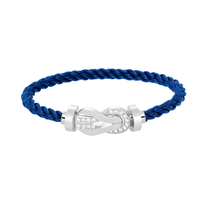 [Cadisa]CHANCE LARGE 8 FIGURE BUCKLE HALF DIAMOND BRACELET SILVER