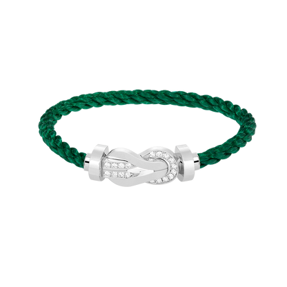 [Cadisa]CHANCE LARGE 8 FIGURE BUCKLE HALF DIAMOND BRACELET SILVER