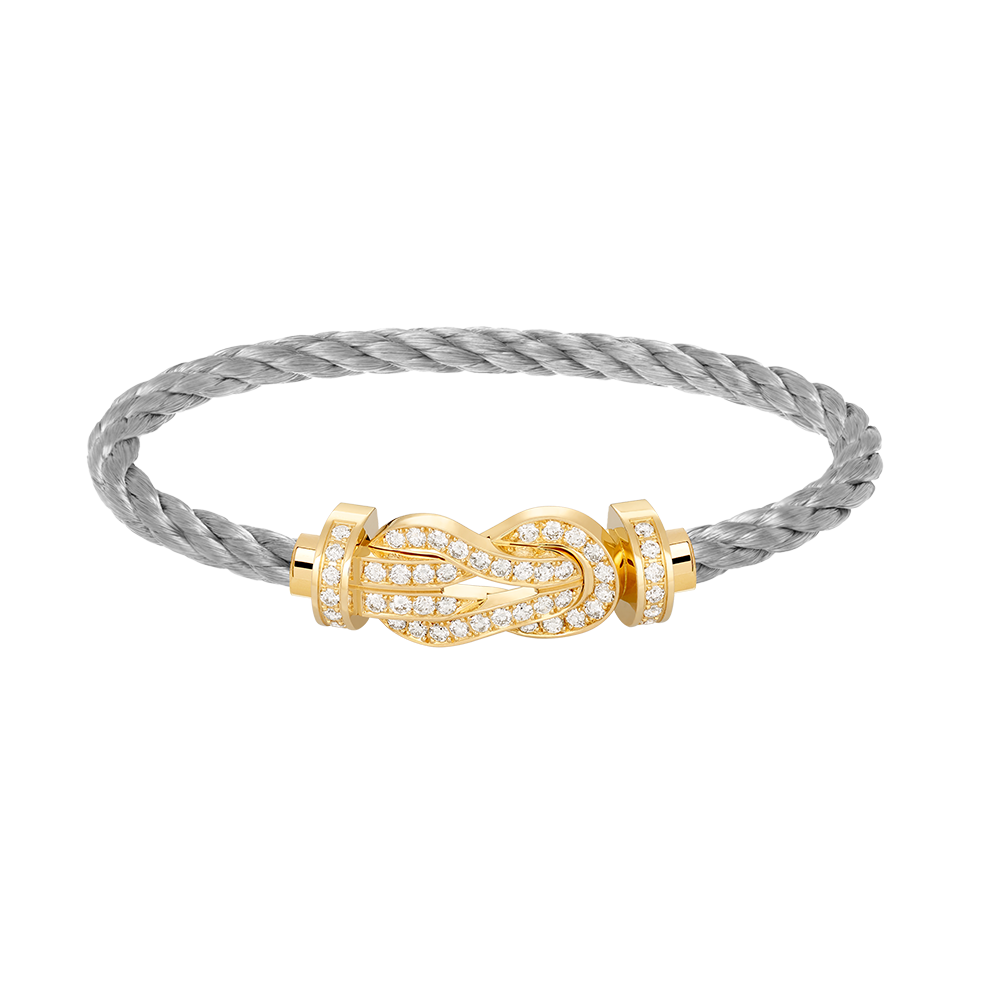 [Cadisa]CHANCE LARGE 8 FIGURE BUCKLE FULLDIAMOND BRACELET GOLD