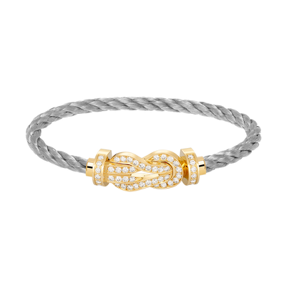[Cadisa]CHANCE LARGE 8 FIGURE BUCKLE FULLDIAMOND BRACELET GOLD