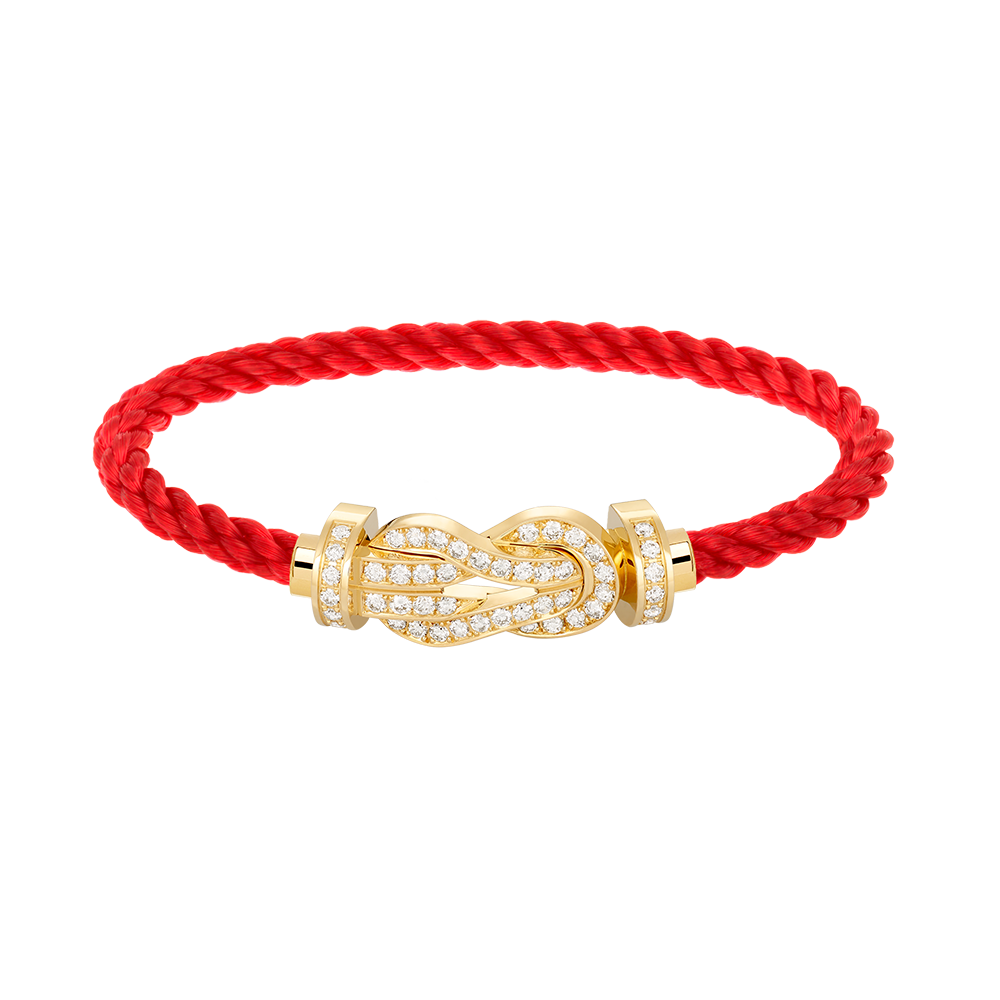 [Cadisa]CHANCE LARGE 8 FIGURE BUCKLE FULLDIAMOND BRACELET GOLD