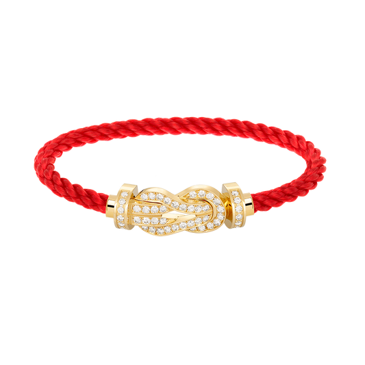 [Cadisa]CHANCE LARGE 8 FIGURE BUCKLE FULLDIAMOND BRACELET GOLD