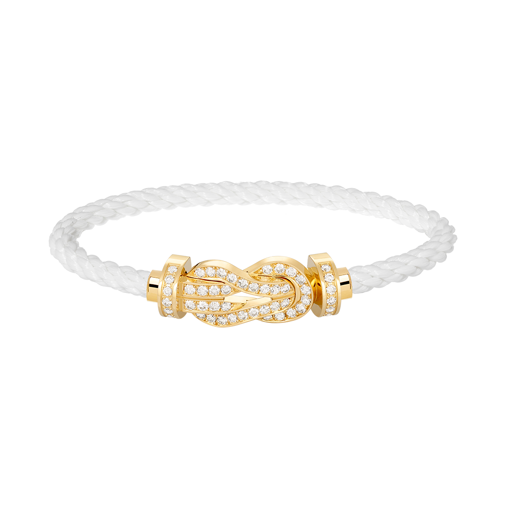 [Cadisa]CHANCE LARGE 8 FIGURE BUCKLE FULLDIAMOND BRACELET GOLD