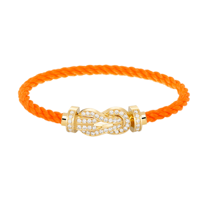 [Cadisa]CHANCE LARGE 8 FIGURE BUCKLE FULLDIAMOND BRACELET GOLD