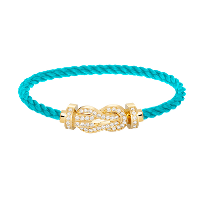 [Cadisa]CHANCE LARGE 8 FIGURE BUCKLE FULLDIAMOND BRACELET GOLD