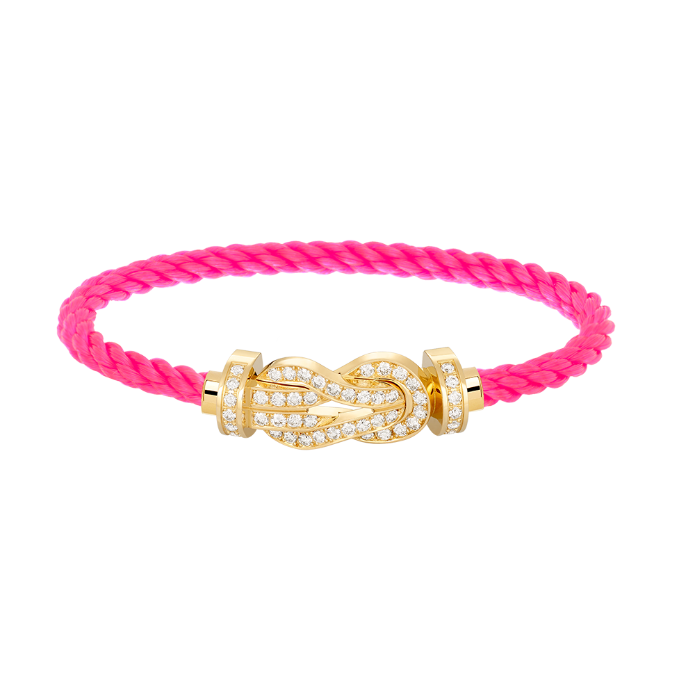[Cadisa]CHANCE LARGE 8 FIGURE BUCKLE FULLDIAMOND BRACELET GOLD