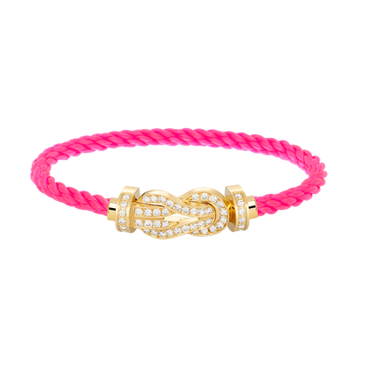 [Cadisa]CHANCE LARGE 8 FIGURE BUCKLE FULLDIAMOND BRACELET GOLD
