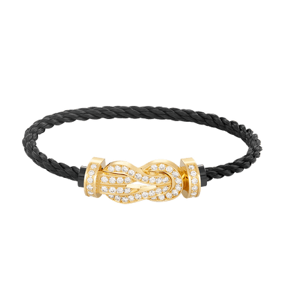 [Cadisa]CHANCE LARGE 8 FIGURE BUCKLE FULLDIAMOND BRACELET GOLD