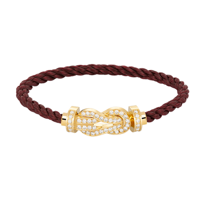 [Cadisa]CHANCE LARGE 8 FIGURE BUCKLE FULLDIAMOND BRACELET GOLD