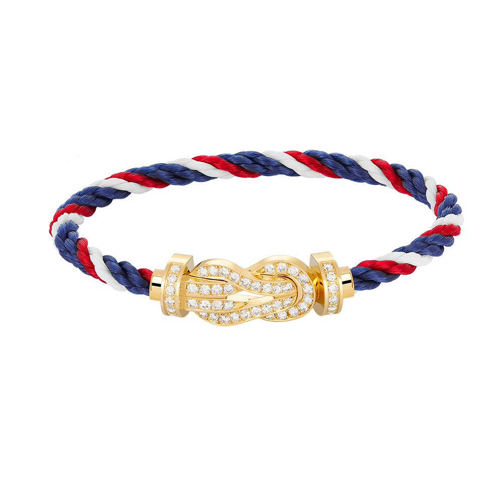 [Cadisa]CHANCE LARGE 8 FIGURE BUCKLE FULLDIAMOND BRACELET GOLD
