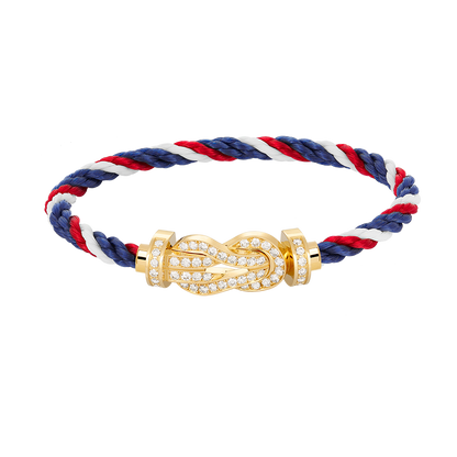 [Cadisa]CHANCE LARGE 8 FIGURE BUCKLE FULLDIAMOND BRACELET GOLD